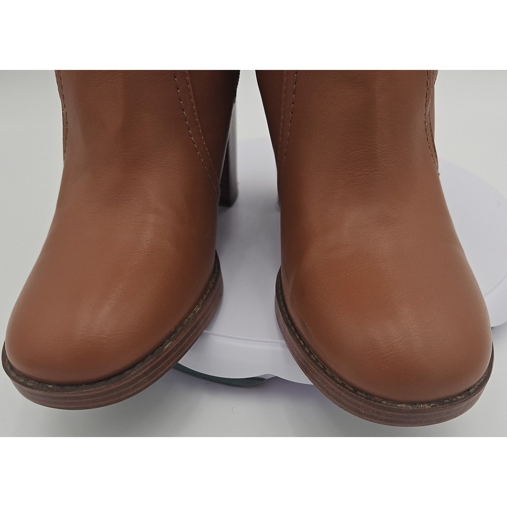 Tommy Hilfiger TWOPHALE W/8 Natural Brown Tall Knee High Heel Riding Vegan *EUC - Picture 9 of 16